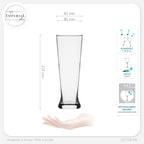 IMPERIAL glass Hohe Weizengläser aus Crystalline Glas Set 6 Stück 500ml (max. 680ml) Spülmaschinenfest