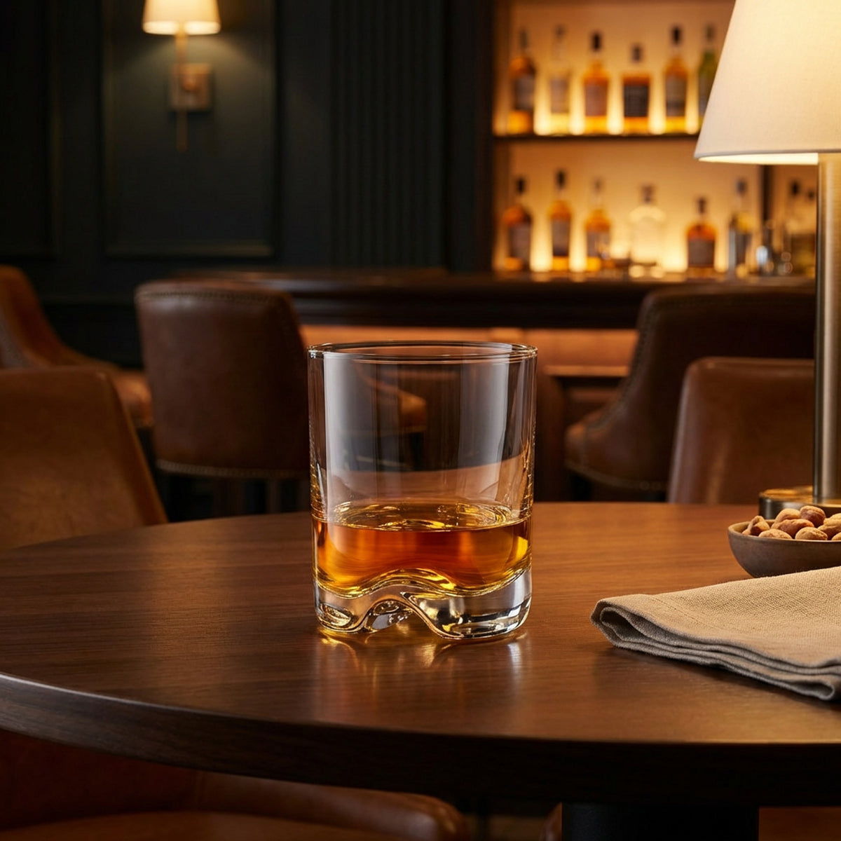 Szklanki do napojów IMPERIAL, zestaw 6 sztuk, 370 ml - szklanki do wody i whisky wykonane z bezołowiowego szkła kryształowego, można myć w zmywarce, z falistym dnem