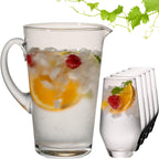 IMPERIAL Karafka i szklanki do napojów z kryształowego szkła "Rom" 1680ml / 520ml ręcznie wykonane
