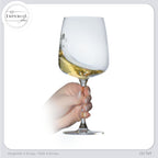 IMPERIAL glass Große Eckige Weißweingläser 480ml "Milano" Set 4-Teilig Chardonnay Glas aus Crystalline Glas Spülmaschinenfest