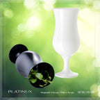 PLATINUX Zestaw 6 szklanek do koktajli Black&White 400ml (maks. 470ml) Szklanki do drinków Szklanki barowe
