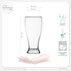 IMPERIAL glass Weizengläser aus Crystalline Glas 500ml (max. 550ml) Set 6 Stück Biergläser 0,7L