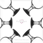 PLATINUX Zestaw 6 szklanek do koktajli 400 ml (maks. 470 ml) Szklanki do drinków Szklanki barowe Hurricane Duże (czarne)