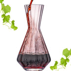 IMPERIAL szklana karafka do wina 1200ml - ręcznie wykonana z krystalicznego szkła o falistej fakturze