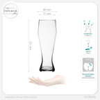 IMPERIAL glass Hohe Weizengläser aus Crystalline Glas Set 6 Stück 500ml (max. 700ml) Spülmaschinenfest