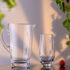 IMPERIAL Karafka i szklanki do napojów z kryształowego szkła "Rom" 1680ml / 520ml ręcznie wykonane
