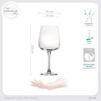 IMPERIAL glass Große Eckige Weißweingläser 480ml "Milano" Set 2-Teilig Chardonnay Glas aus Crystalline Glas Spülmaschinenfest