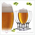 PLATINUM Kielichy do Piwa Zestaw 6 sztuk 500ml (max.610ml) Szklanki do Pilsnera Tulipany