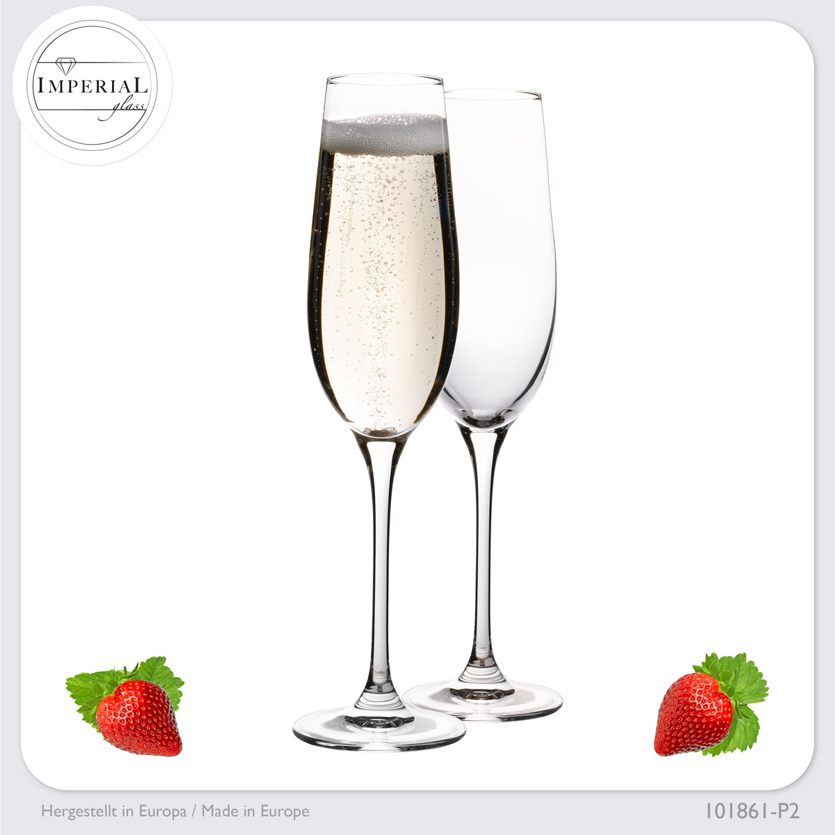 IMPERIAL glass Sektkelche 180ml Set 2-Teilig Sektgläser "Havanna" aus Crystalline Glas Spülmaschinenfest