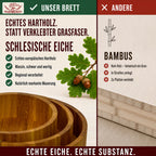 FALKENBERGER Holzschale L Eiche massiv 27,5 x 8,5 cm Handgefertigt