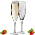 IMPERIAL glass gemusterte Sektkelche 170ml Set 2-Teilig Sektgläser "Glamour" aus Crystalline Glas Handarbeit