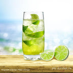 PLATINUX Zestaw 6 szklanek 350ml, fasetowane dno, szklanki do wody, szklanki do soków