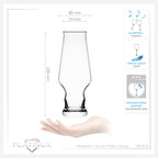 PLATINUX Wysokie szklanki do piwa 400 ml (maks. 490 ml) Zestaw 6-częściowy Szklanki do piwa pszenicznego 0,4 L