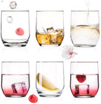 PLATINUX Eleganckie szklanki do picia 240ml, zestaw 6 sztuk, szklanki do wody, szklanki do soku