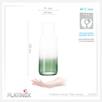 Karafka PLATINUX ze szkła z efektem zielonego ombre, 1 l (maks. 1130 ml)
