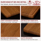 FALKENBERGER Frühstücksbrettchen 10er Set massive Eiche, 24 × 14 × 1,6 cm Handgefertigt