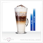 PLATINUX Szklanki do kawy z motywem, maks. 280 ml, 3-częściowy zestaw, szklane, do latte macchiato, z uchem, szklanki do cappuccino