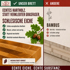 FALKENBERGER Frühstücksbrettchen 6er Set massive Eiche, 24 × 14 × 1,6 cm Handgefertigt