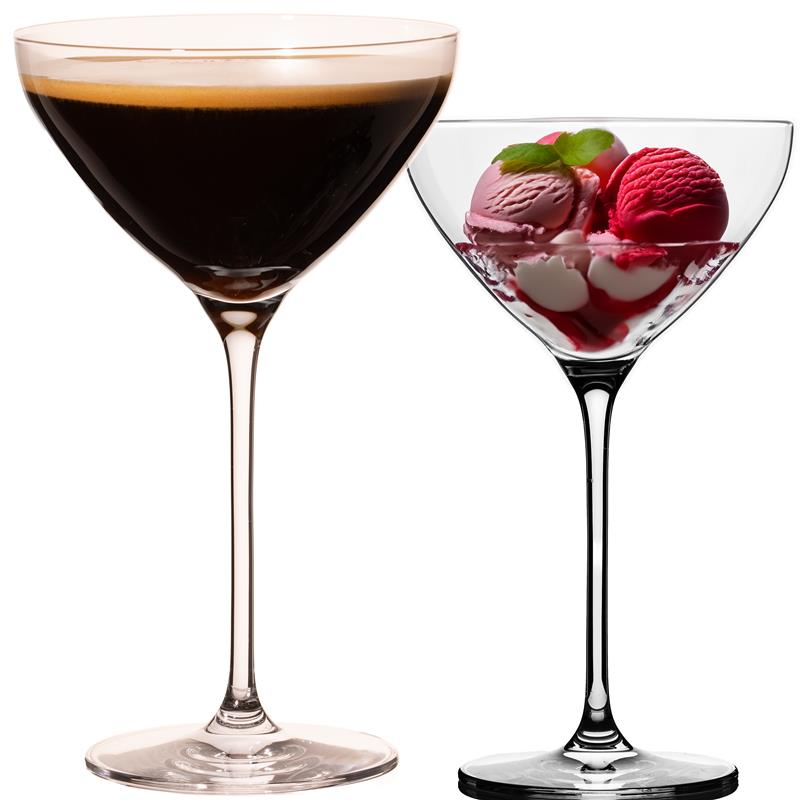 IMPERIAL Zestaw 2 kieliszków do Martini 330ml ze szkła krystalicznego, można myć w zmywarce