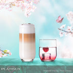 PLATINUX Eleganckie szklanki do picia 240ml i 360ml, 12-częściowy zestaw szklanek do wody, można myć w zmywarce