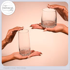 IMPERIAL glass Trinkgläser Set 12-teilig aus Crystalline Glas 530ml/380ml Serie "Faro", strukturierter Boden, spülmaschinenfest