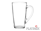 PLATINUX Szklanki do herbaty, kawy z uchwytem, zestaw 6 sztuk, 320 ml (maks. 400 ml) Szklanki do mrożonej herbaty