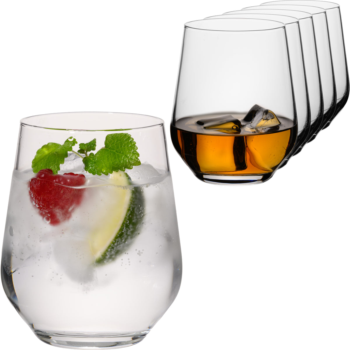 IMPERIAL glass Trinkgläser aus Glas 330ml (max. 450ml) Set 6-Teilig Getränkeglas Wassergläser