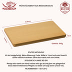 Falkenberger Frühstücksbrettchen 6er Set massive Buche, 24 × 14 × 1,6 cm Handgefertigt