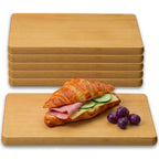 Falkenberger Frühstücksbrettchen 6er Set massive Buche, 24 × 14 × 1,6 cm Handgefertigt