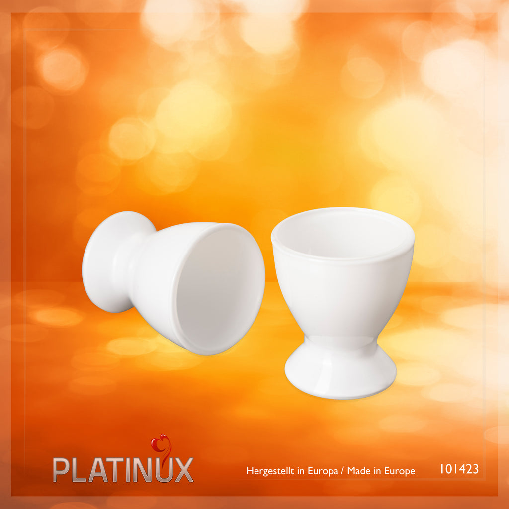 PLATINUX Szklane kieliszki do jajek, zestaw 6 sztuk, stojak na jajka, śniadaniowe kieliszki Egg-Cup 35ml na likier