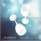 PLATINUX Białe kieliszki do wina Zestaw 6 szklanek do wody 130ml (max. 320ml) ze szkła, masywne, białe kieliszki do wina, czerwone kieliszki do wina