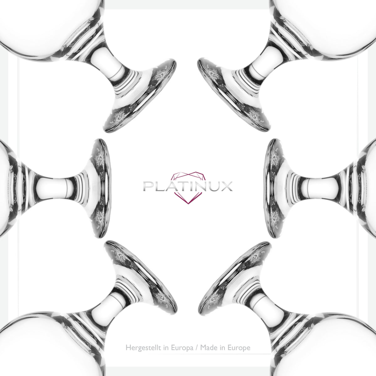 PLATINUX Zestaw 12 szklanek do koktajli 400ml (maks. 470ml) Szklanki do drinków Szklanki barowe Hurricane Duże (przezroczyste)