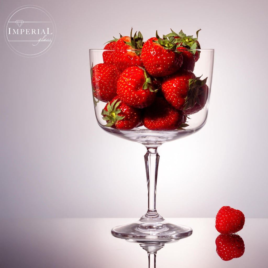 IMPERIAL glass Dessertschalen Set 4x Dessertglas auf Fuß aus Crystalline Glas, spülmaschinengeeignet Serie "Rio"