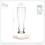 IMPERIAL glass Weizengläser 500ml (max. 600ml) Set 6-Teilig aus Glas 0,5L Spülmaschinenfest