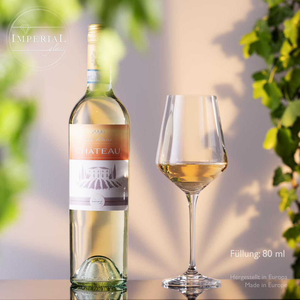 IMPERIAL glass Weißweingläser 450ml "Athen" Set 6-Teilig Riesling Glas aus Crystalline Glas Weingläser Spülmaschinenfest